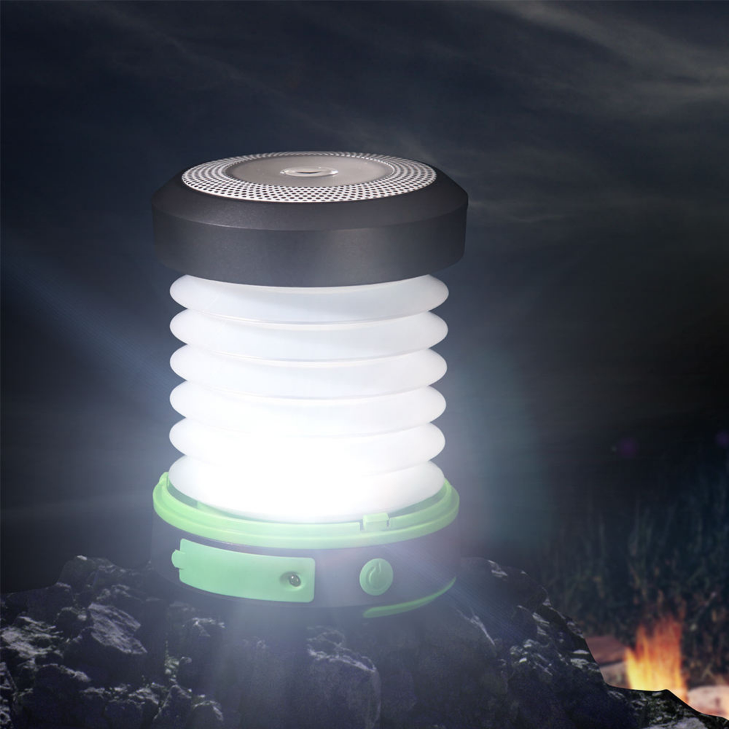 Solcelledrevet, Vandafvisende Campinglampe med Lang Batteritid