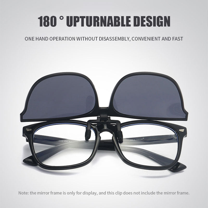 Polarisede Clip-on Solbriller med Foldbart Design
