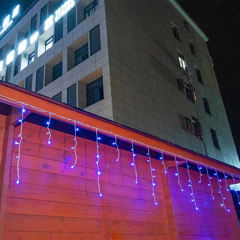 Lysende Vinterlys - 50 m LED Lyskæde med Kaskadeffekt