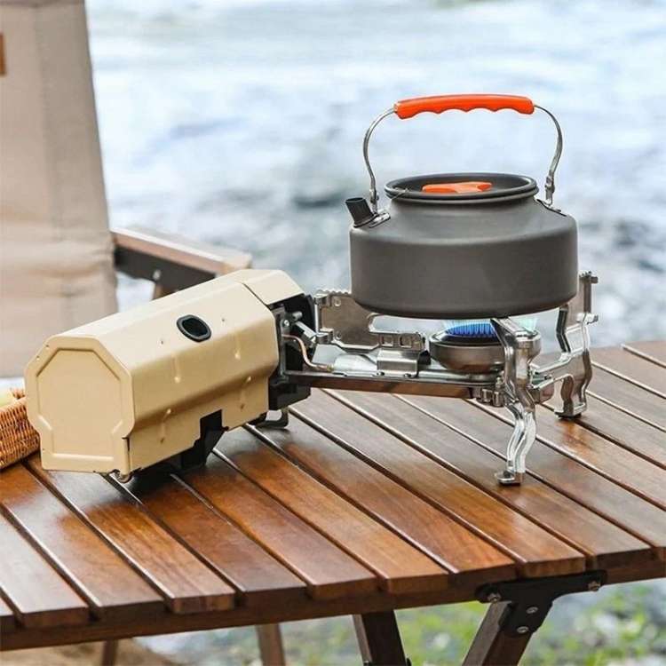 Camping Gasbrænder | Vindafvisende, Brændstofeffektiv & Kompakt til Udendørs Madlavning