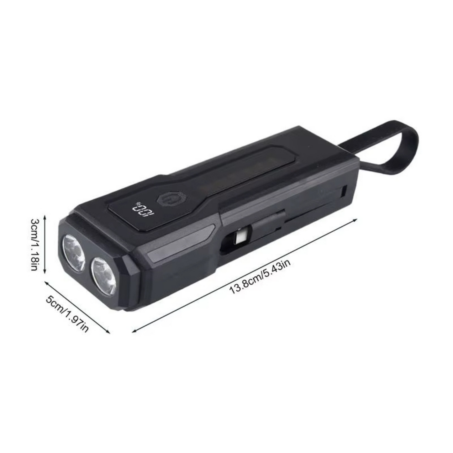Kompakt LED-lampe med Powerbank og Multifarvet Lys