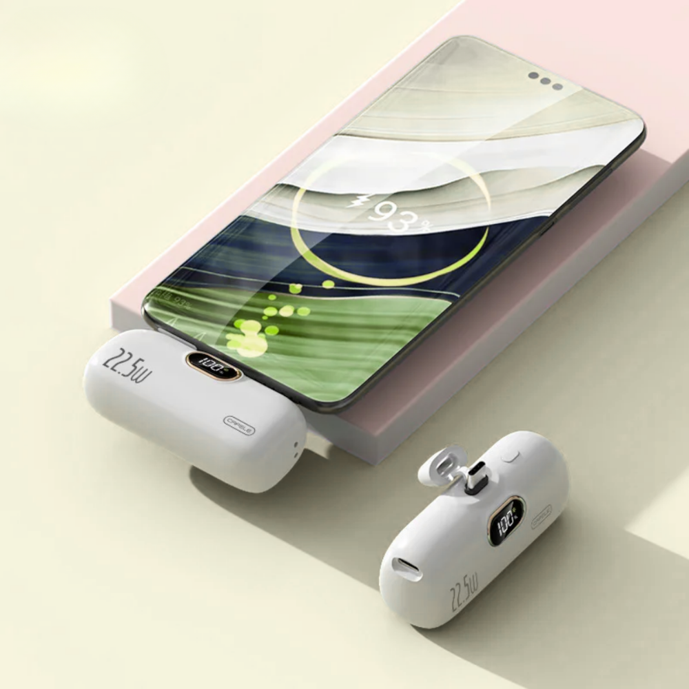 Kraftfull 5000mAh Powerbank med 22.5W Snabbladdning