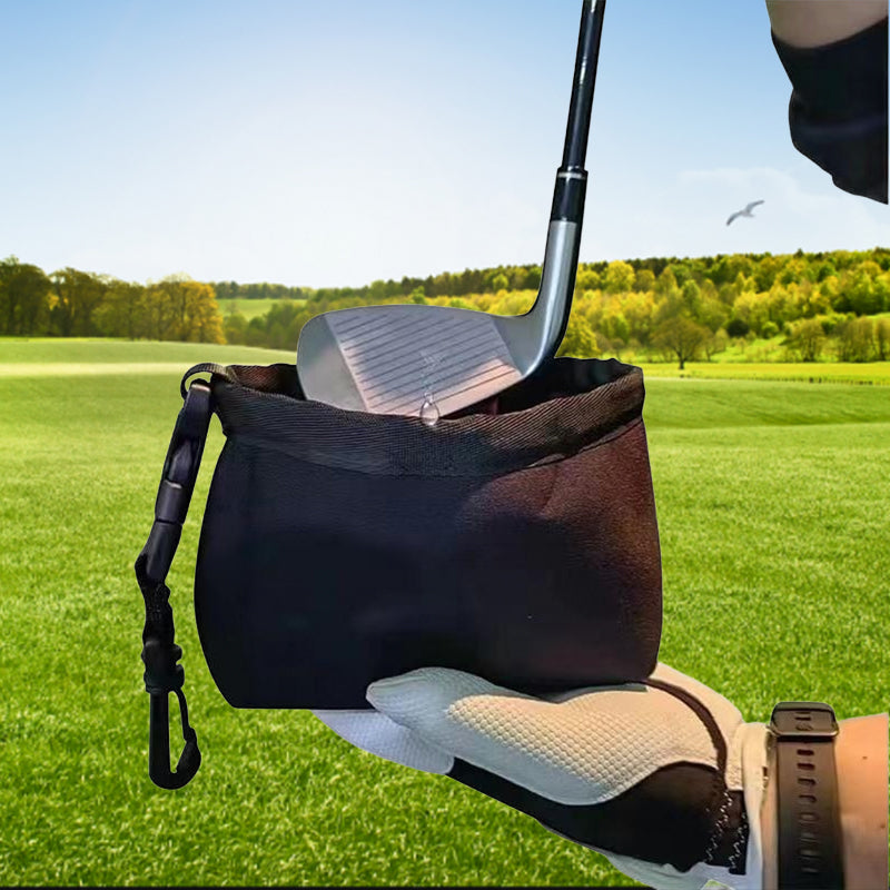 Golfklubba- och golfbollsrengöringspåse