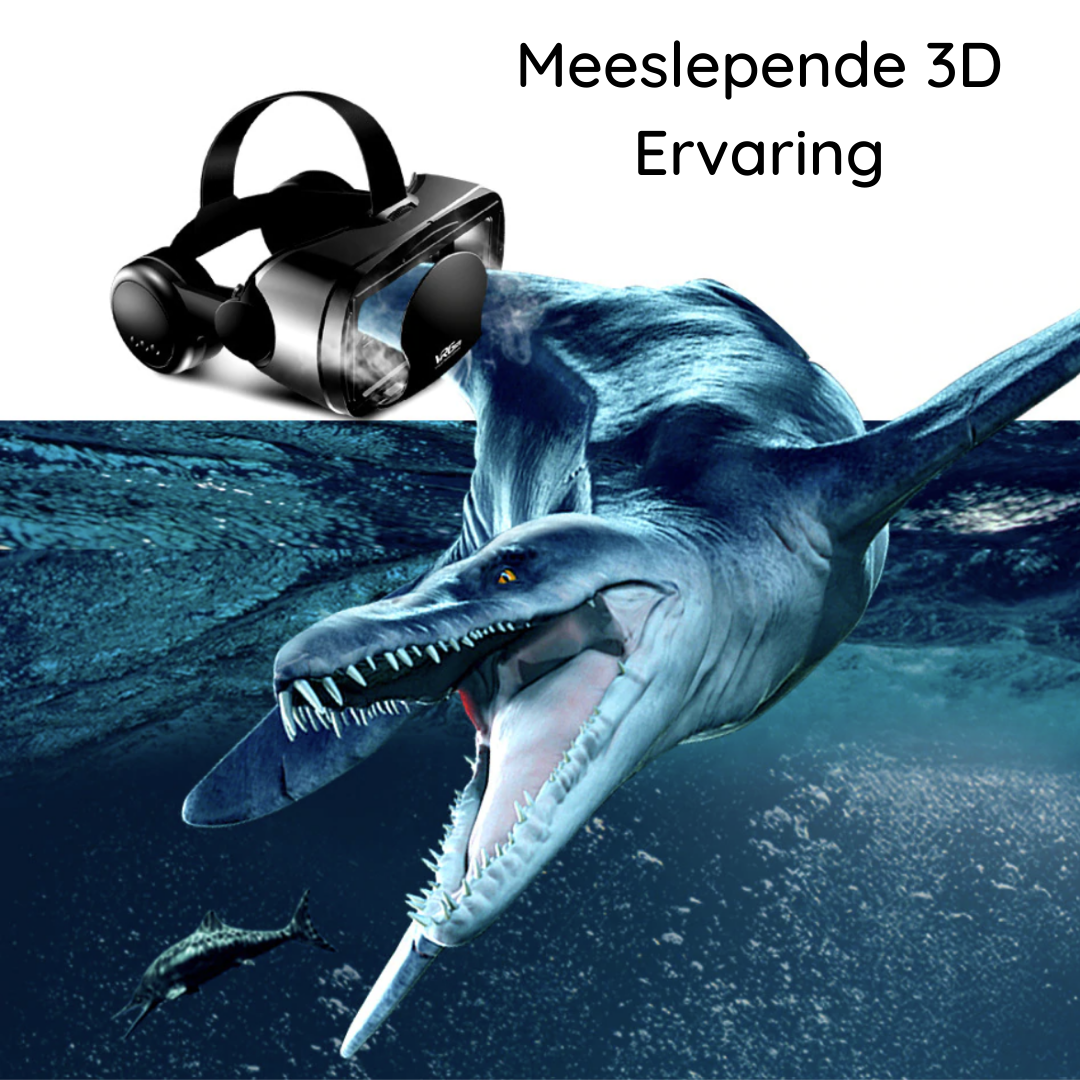 Smarta VR-glasögon med inbyggda hörlurar för iPhone och Android
