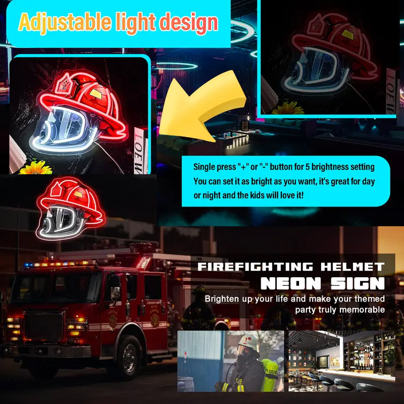 Neon Fyrverkerihjälm med Zentronix Design