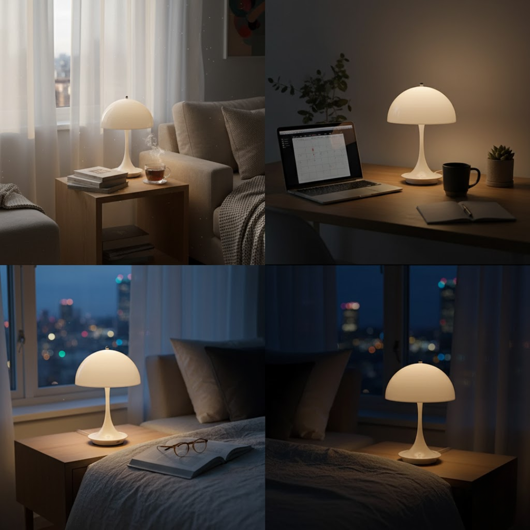 Trådløs Bordlampe med Genopladeligt Batteri – Stilfuldt Design