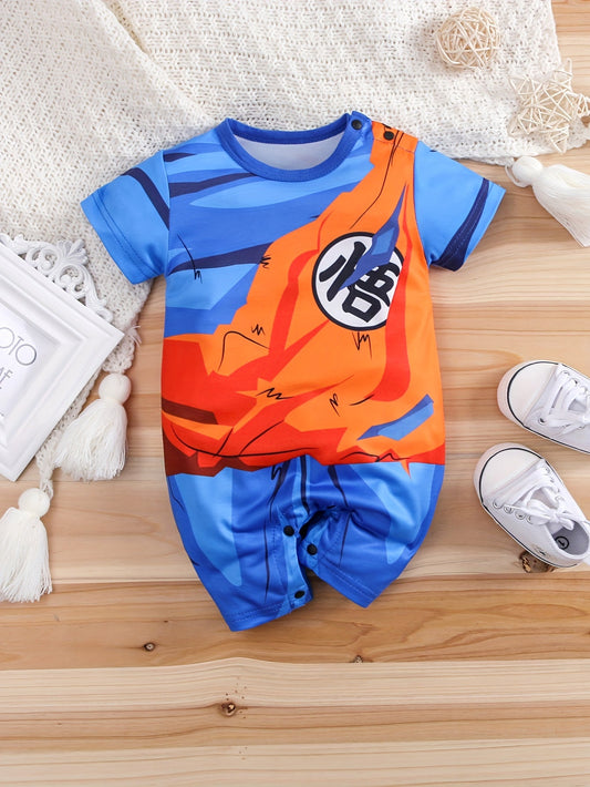 Behaglig Baby Romper med Animetema och Snabbstängning