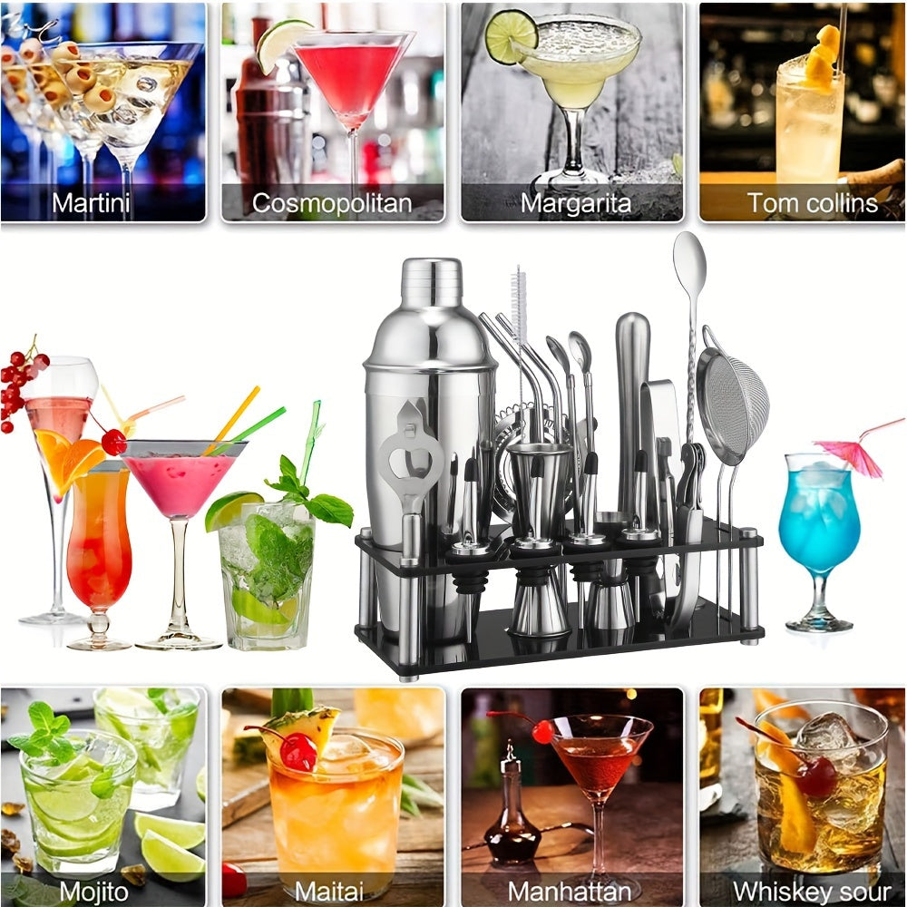 Professionelt Cocktail Sæt med 20 Værktøjer – Alt til Den Perfekte Drink