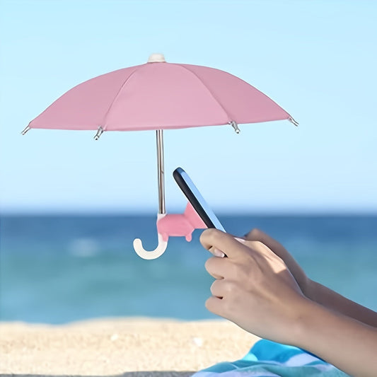 Mini parasol med sugekop – beskyt din mobil mod sol og regn på farten