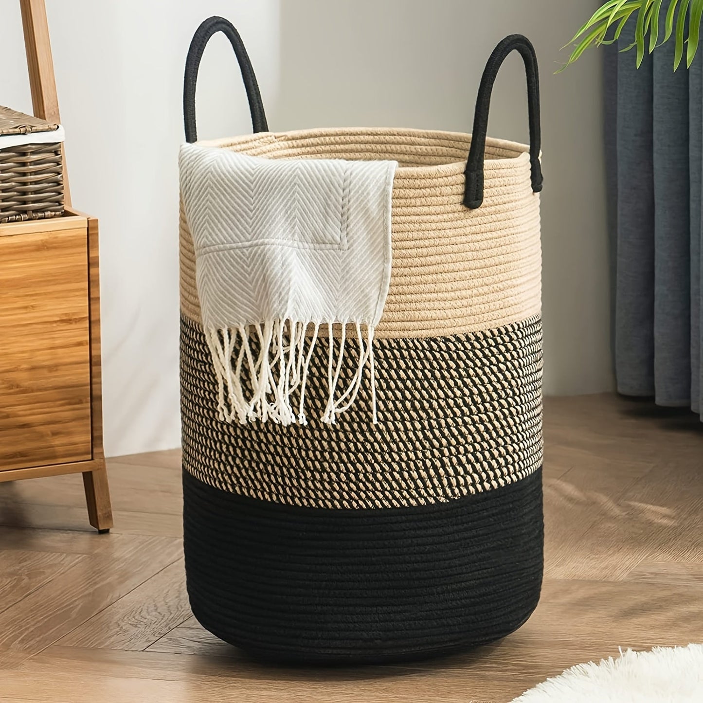 Stor Vasketøjskurv med Håndtag | Moderne Landlig Stil