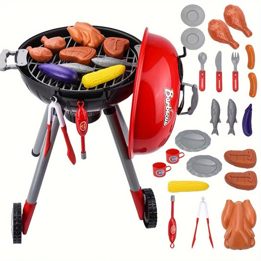 Fantastiskt BBQ Lekset för Barn – Mobilitet och Realistiska Tillbehör