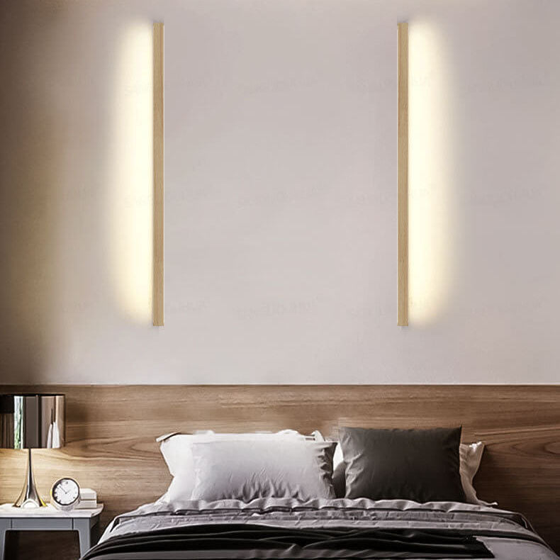 Stilren Vägglampa i Trä med LED för Mys och Stil