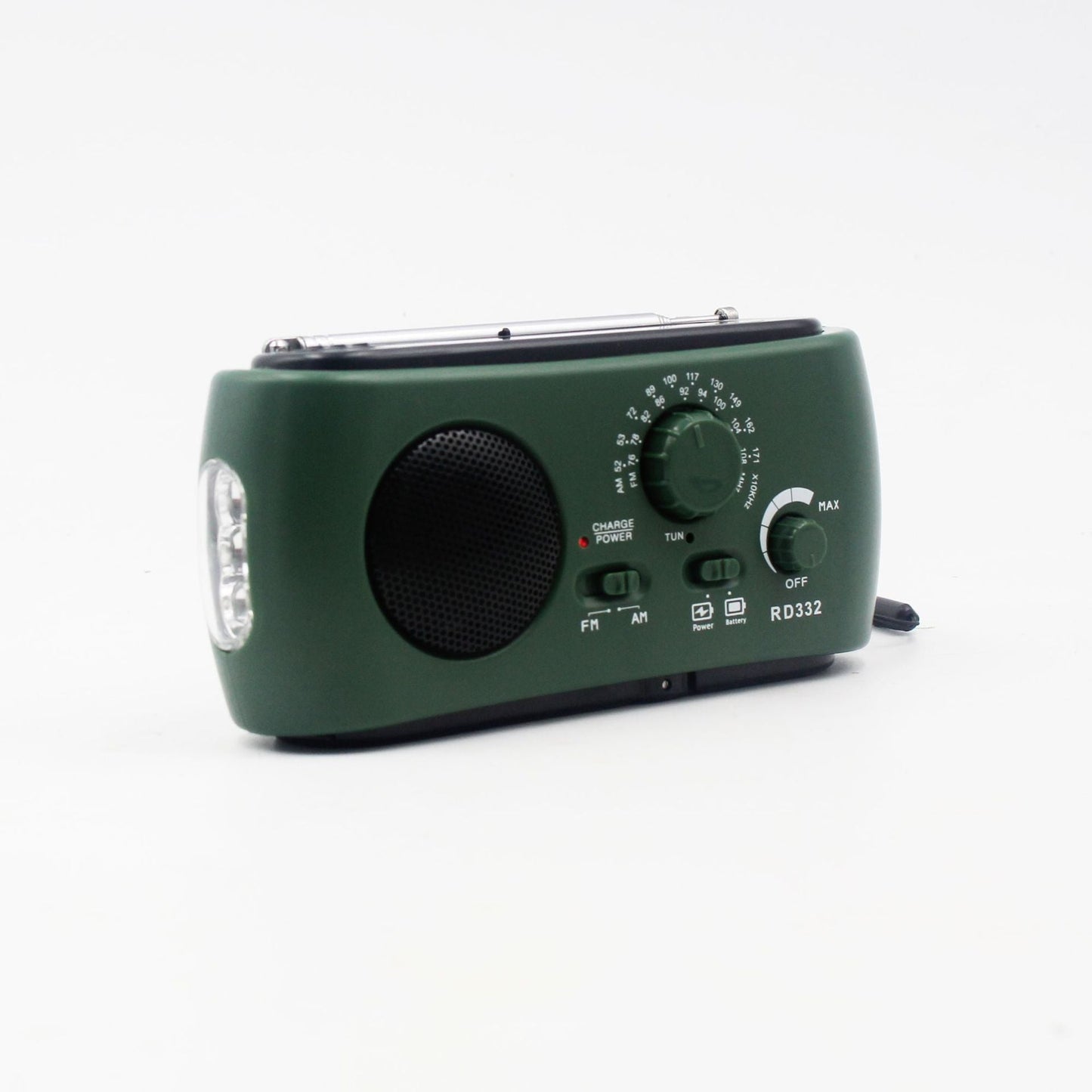 Bærbar Nødradio med AM/FM/NOAA, USB & LED Lommelygte