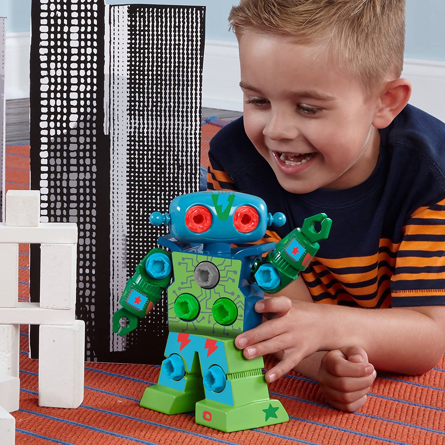 Robotar Lego-leksaker för barn, att lära sig genom ingenjörskonst