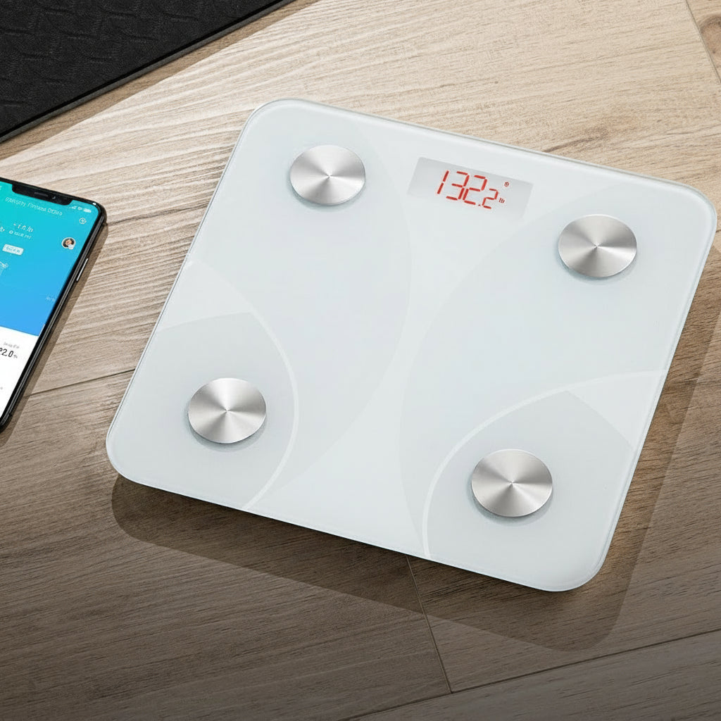 Smart våg med kroppsanalys och Bluetooth - Noggrann hälsokontroll
