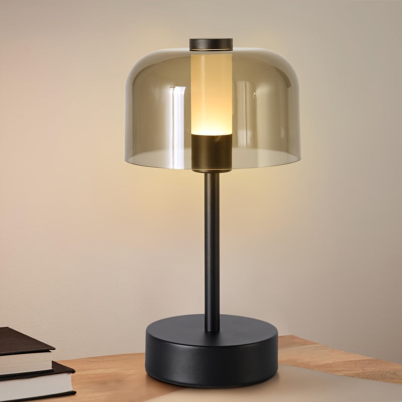 Vintage LED Bordslampa med USB och Justerbar Ljusstyrka