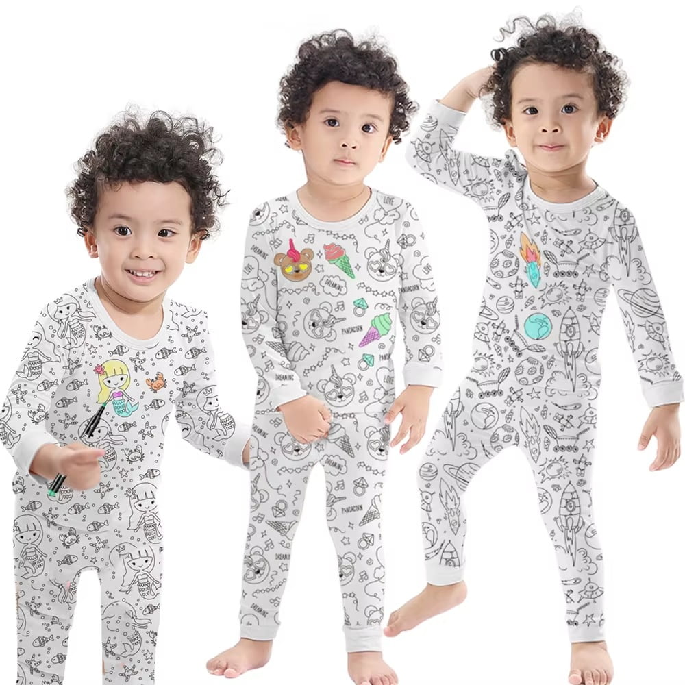 Børnepyjamas Sæt: Blødt og Sjovt Til Legeglade Små