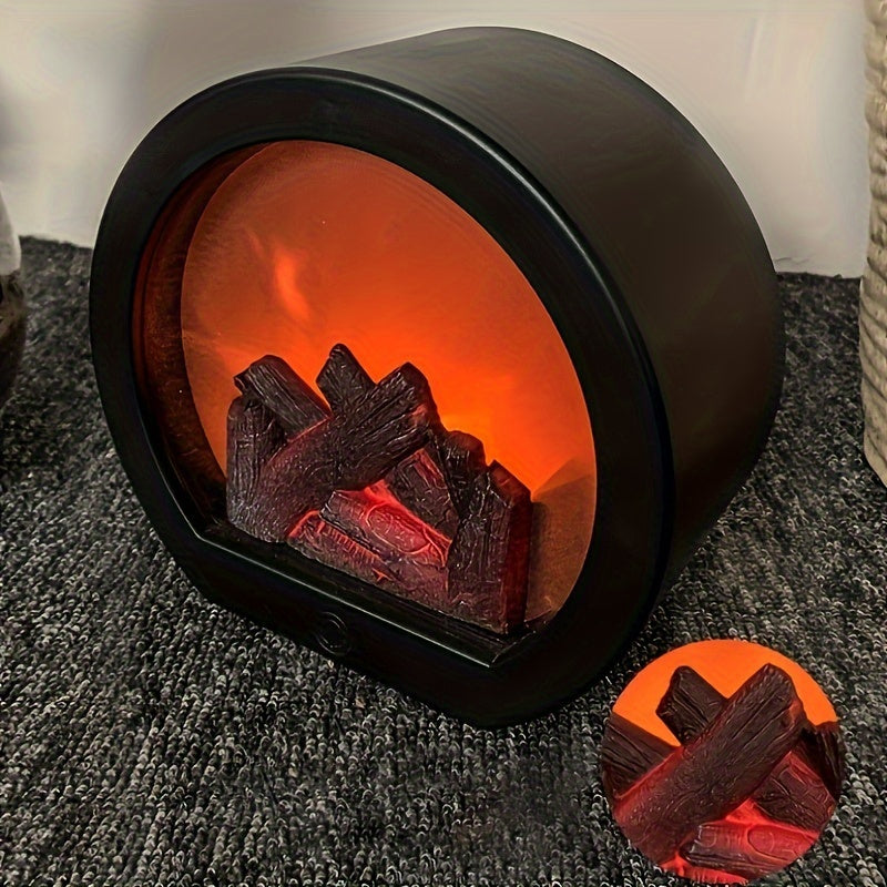 Rektangulär kaminlampa med mysfaktor - Realistiska flameffekter