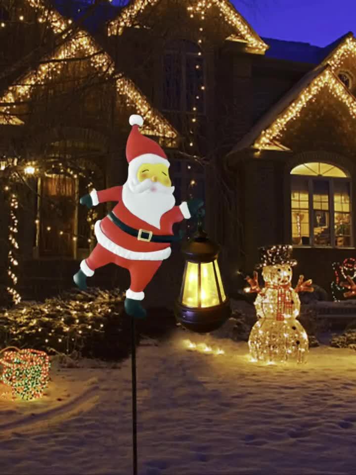 Solcellslampor med Jultomte – Hållbar Trädgårdsdekoration