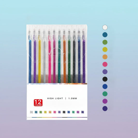 Glitter Gelpennor Set för Kreativa Projekt och Journalföring