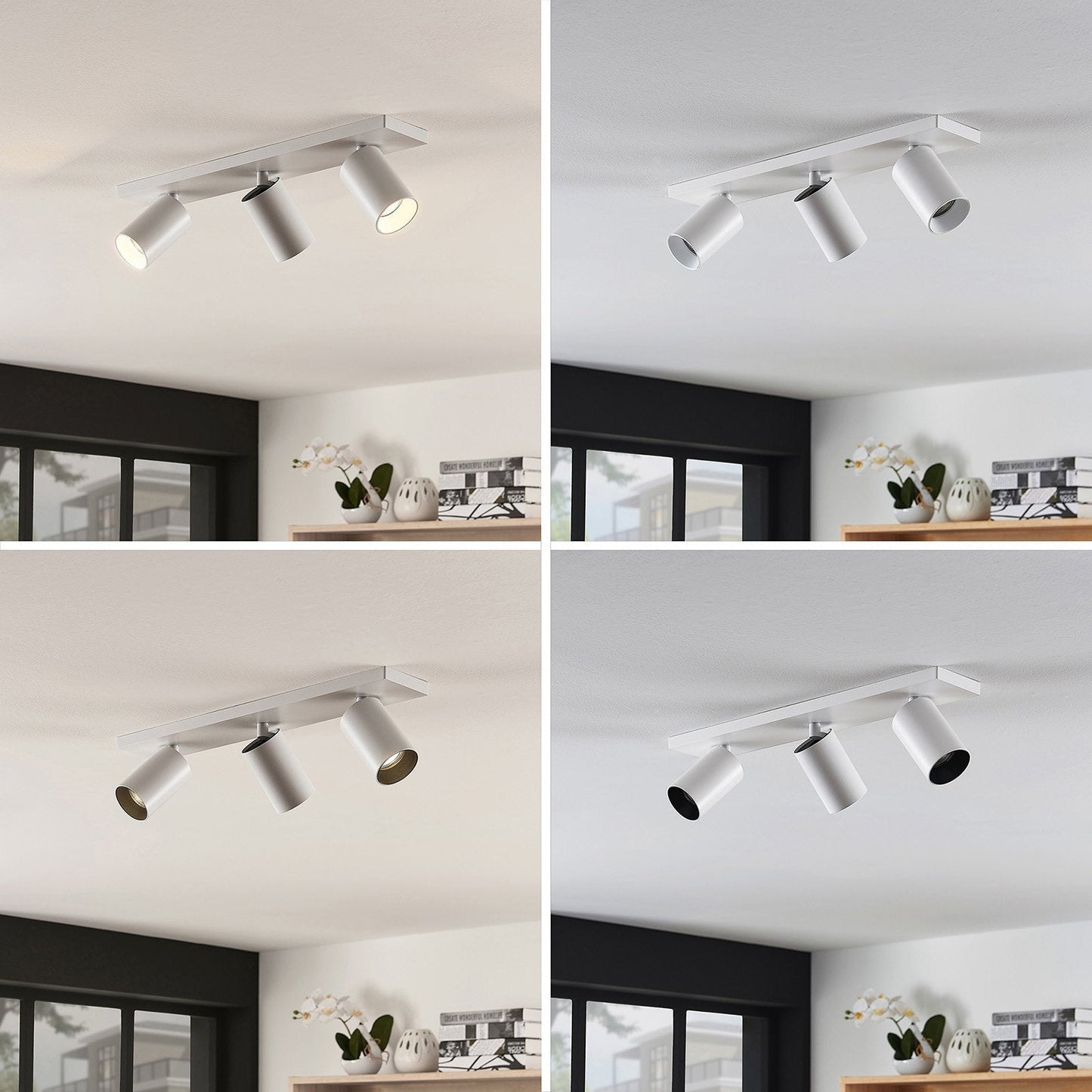 Justerbare Loftspots i Hvidt Aluminium til Moderne Belysning