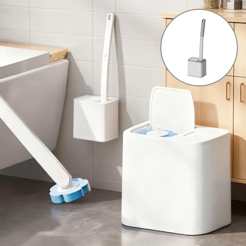 Hygieniskt toalettborstset med engångshuvuden – Miljövänligt
