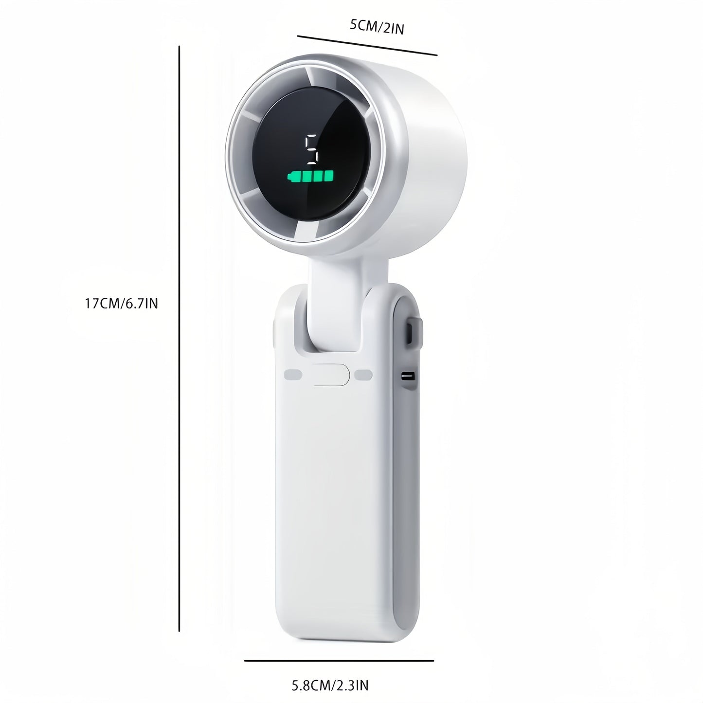 Kompakt USB-fläkt med 5 hastigheter – 3-i-1 design
