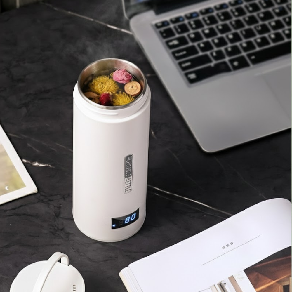 Bærbar Elkedel 450ml med Intelligent Temperaturstyring