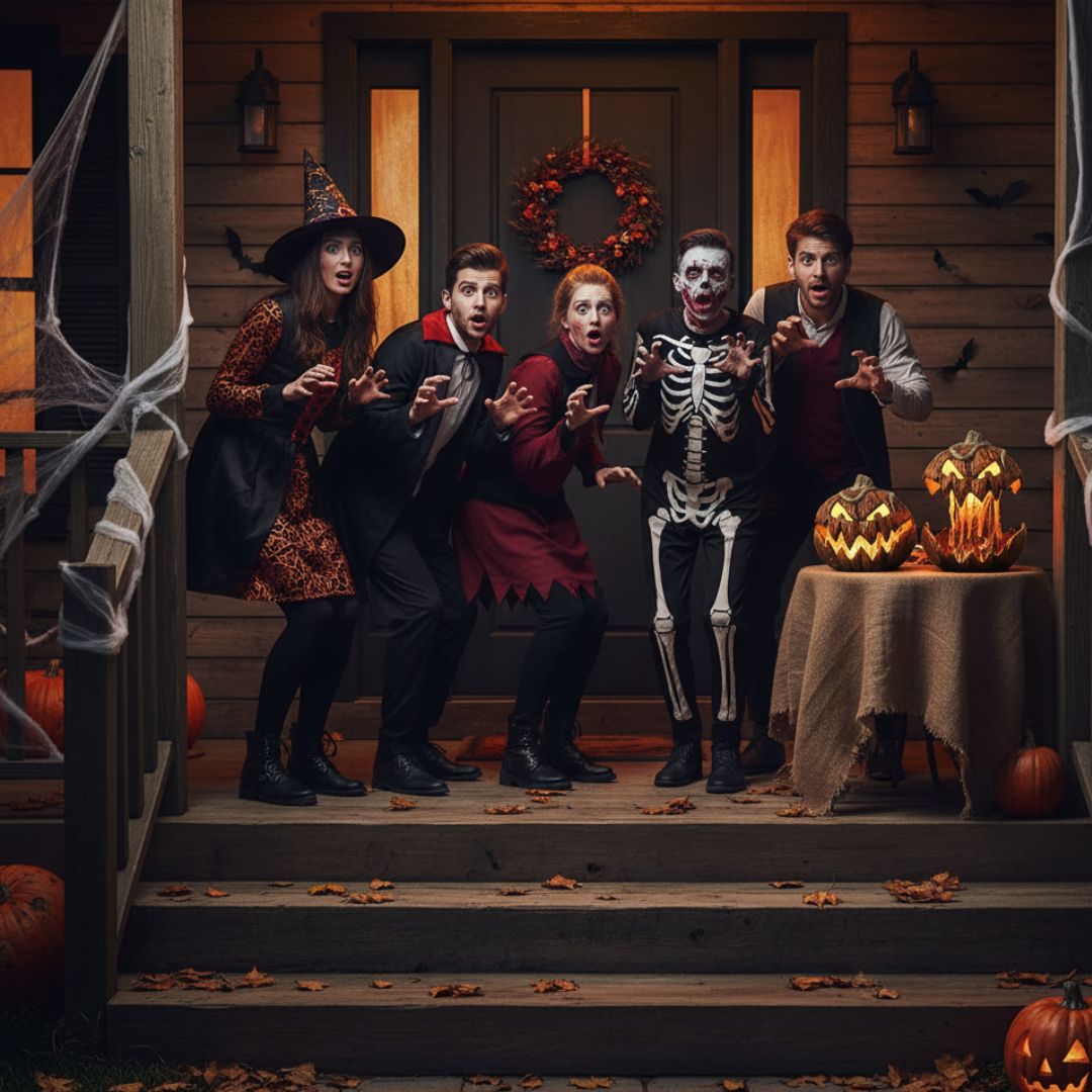 Läskigt nattljus med pumpa - Spooky belysning för Halloween