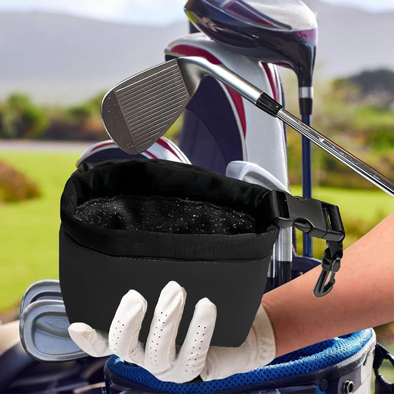 Golfklubba- och golfbollsrengöringspåse