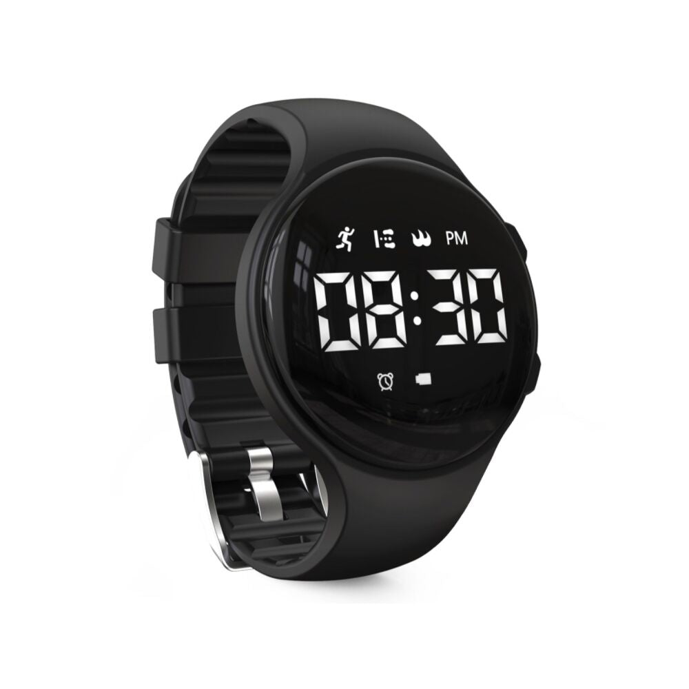 Digitalt LED Ur med Skridttæller og Vibrerende Alarm – Fitness Tracker til Børn
