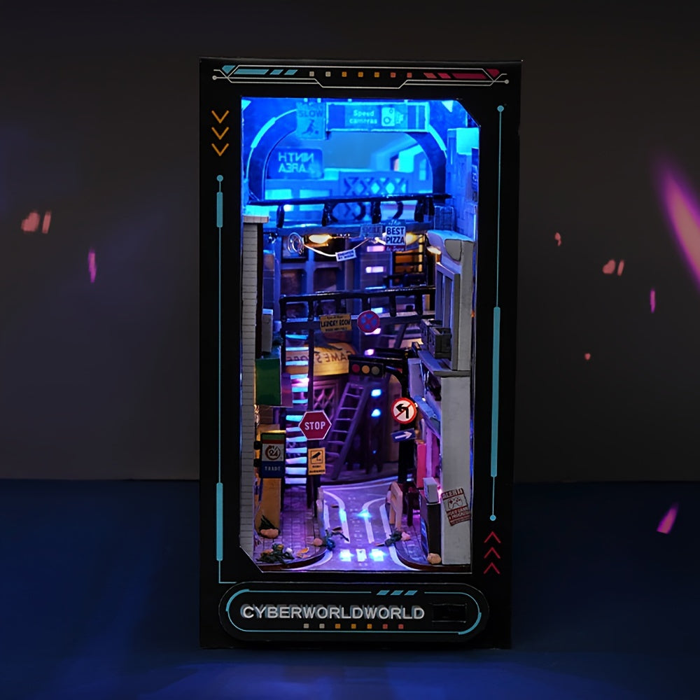DIY Cyberpunk Kabine Sæt – 3D Model til Hjemmedekoration med Belysning