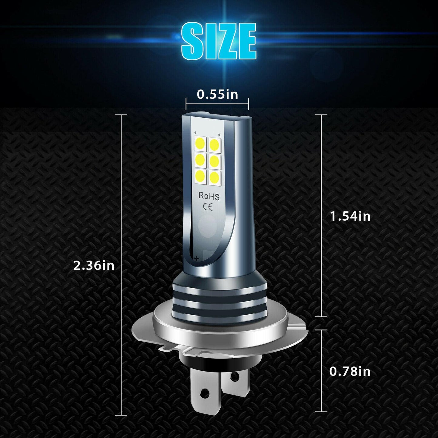 Kraftfull 80W H7 H11 LED-strålkastare för bättre sikt