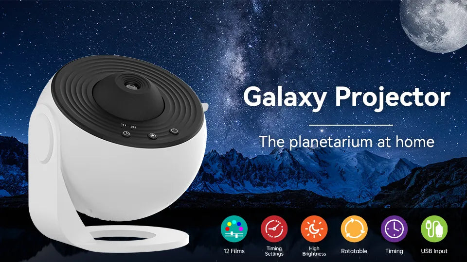 Projektionslampe med stjernehimmel