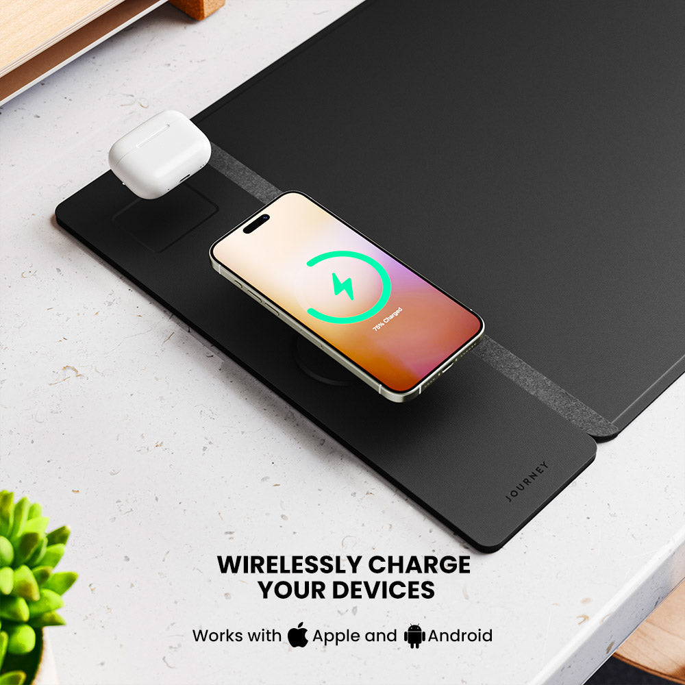 Trådløs Genopladelig Skrivebordsmåtte – SmartCharge Duo