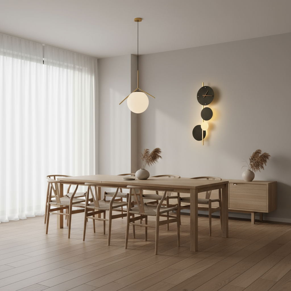 Stilfuld LED Vægur Sort – Energioptimeret Design