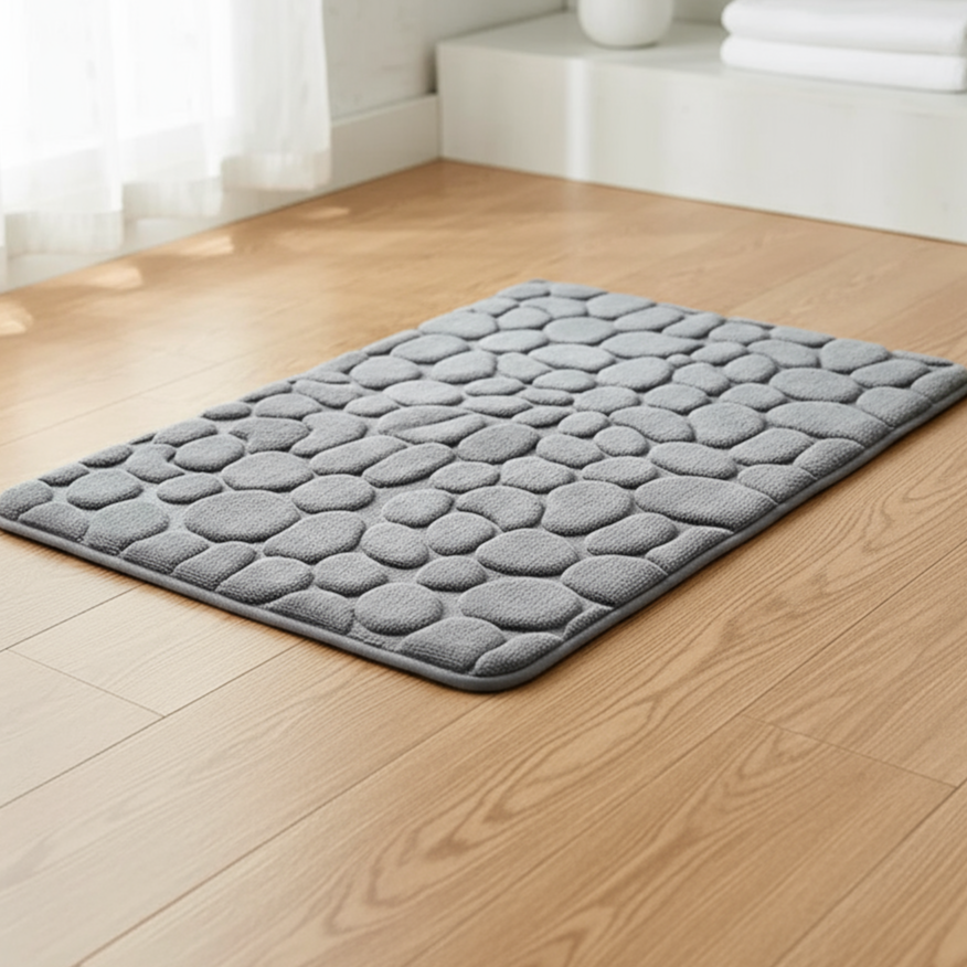 3D Badeværelsesmåtte 40x60 cm: Rutsjesikker og Absorberende