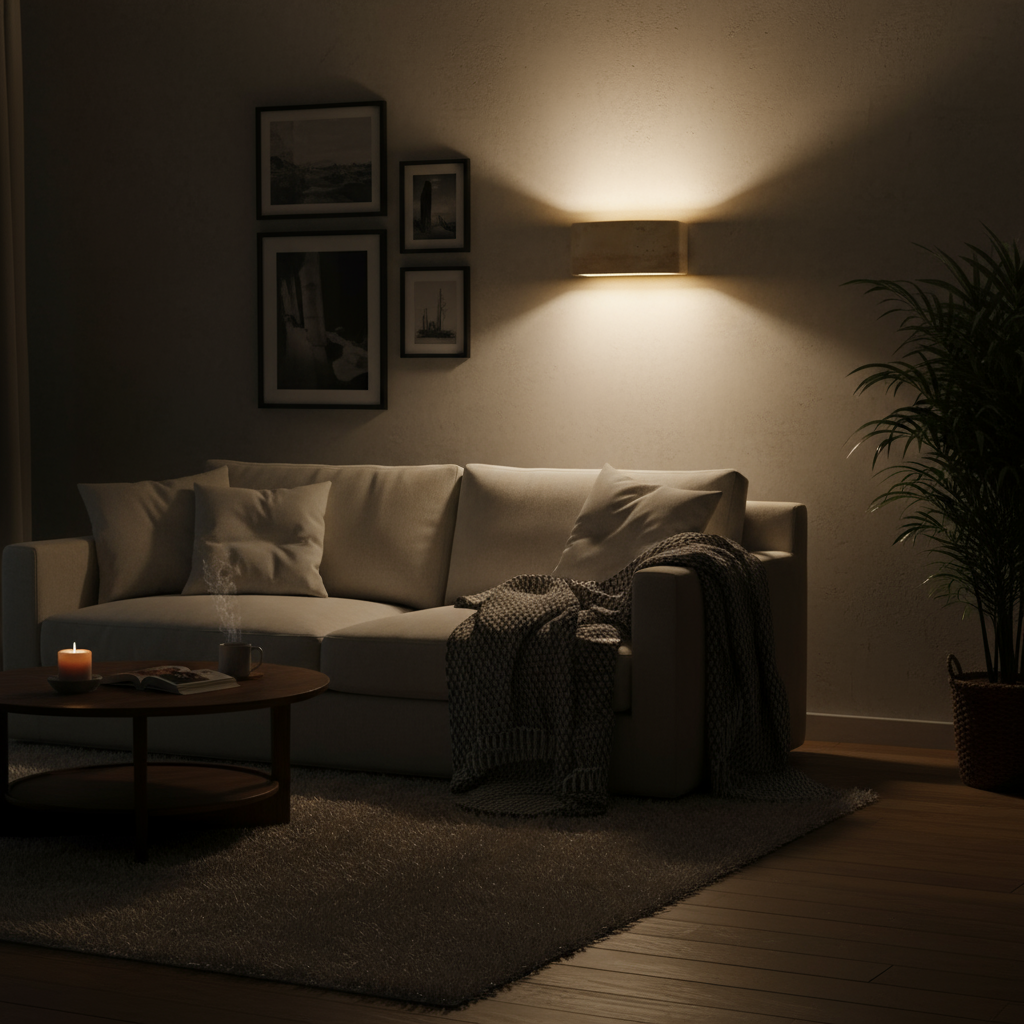 Travertin Væglampe IP65 – Elegant Belysning til Dit Hjem