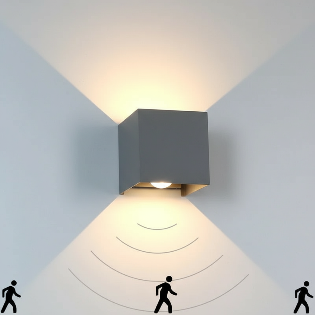 Udendørslampe med Sensor - Energibesparende og Vejrbestandig