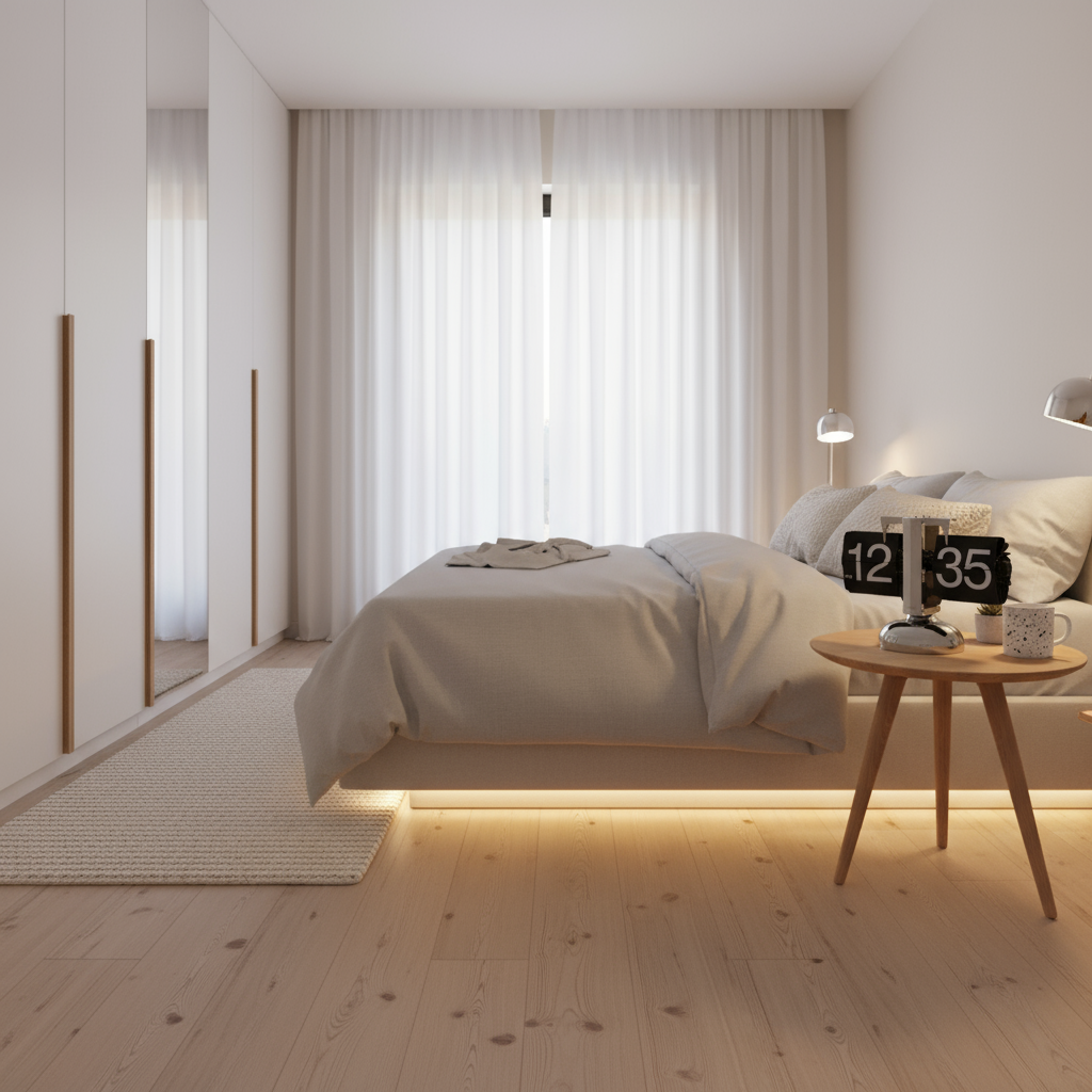 Stilren Flip-Ur med Automatisk Bladring og Retro Design