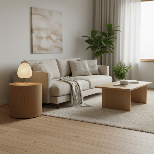 Japansk Rejspapirlampe med Moderne LED-teknologi