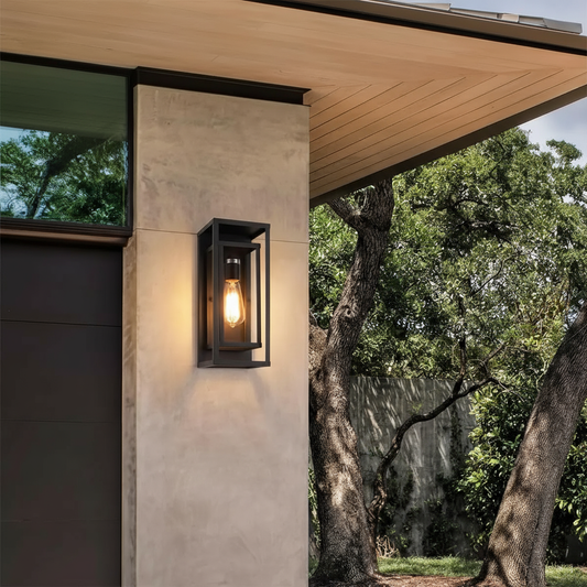 Elegant utomhusvägglampa i glas – Modern och väderbeständig