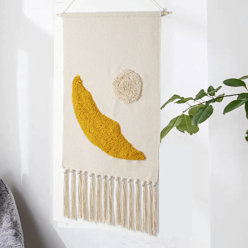 Quiltad Väggkonst: Lyxig Textil för Modern Inredning