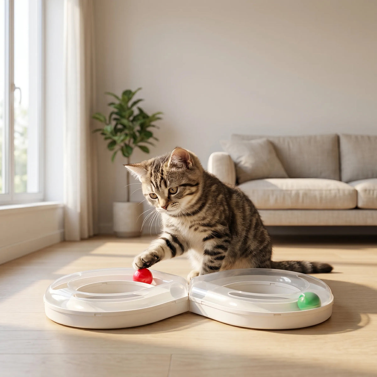 Kuglebane til katte med baglæns bevægelse