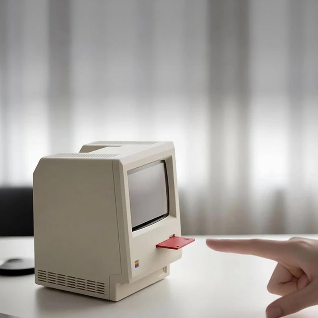 Retro väckarklocka med pixelskärm och justerbar bakgrundsbelysning