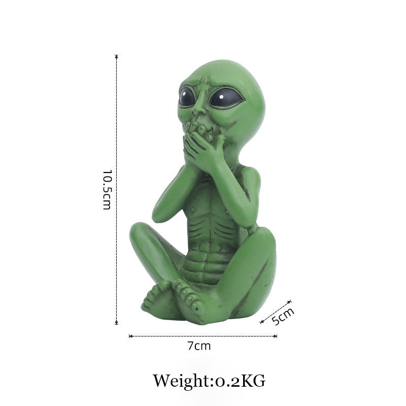 Skør Alienfigur i Resin til Have og Udendørsområder