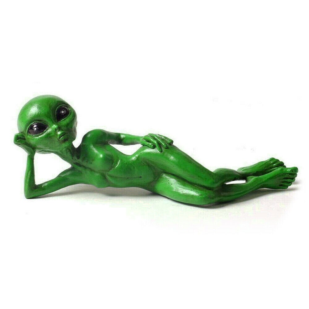 Skør Alienfigur i Resin til Have og Udendørsområder