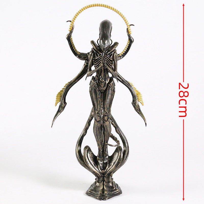 Alien Xenomorph Buddha-figur med hartsdekoration för samling