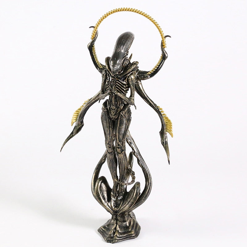Alien Xenomorph Buddha-figur med hartsdekoration för samling