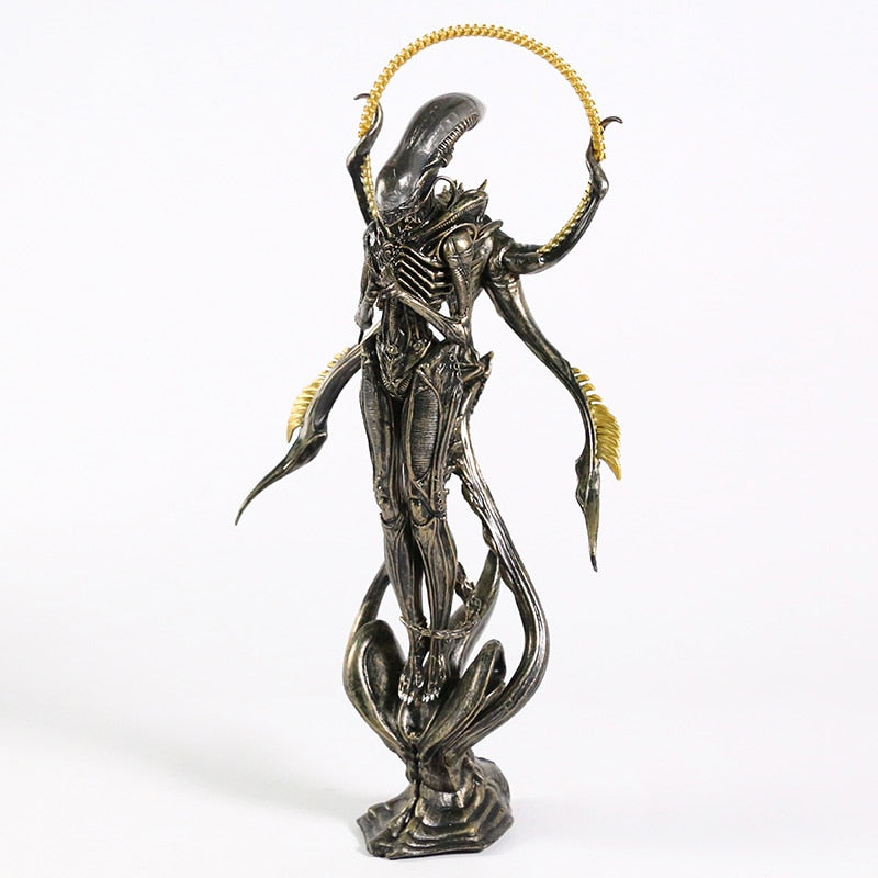 Alien Xenomorph Buddha-figur med hartsdekoration för samling